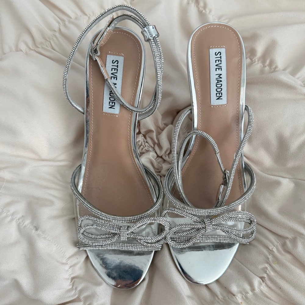 Steve Madden Metallic Silver Women's Heel
